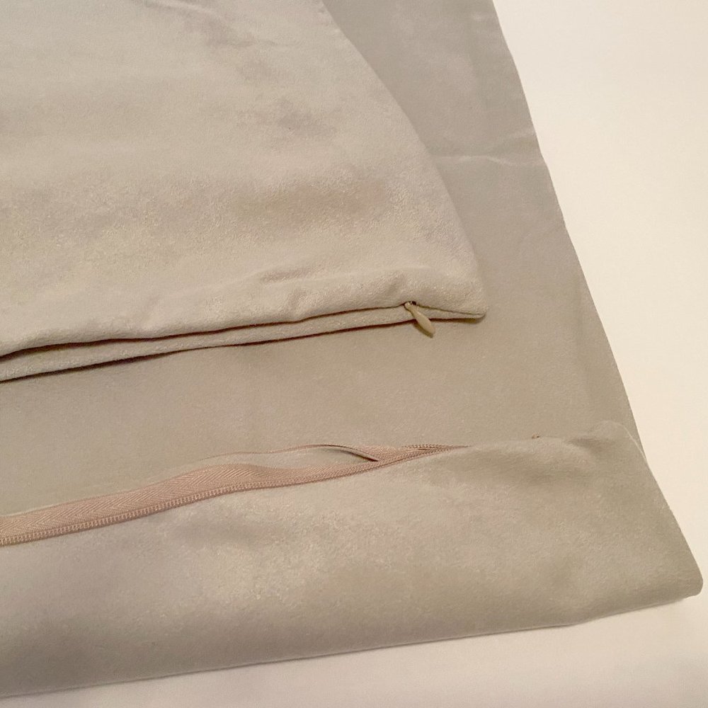 Set of two ultra suede European square pillow shams